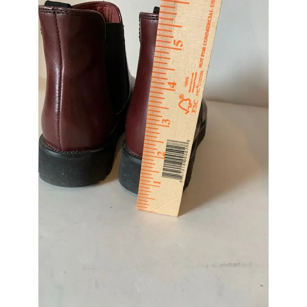 Frau leather cognac Chelsea booties from Italy size 8 Med